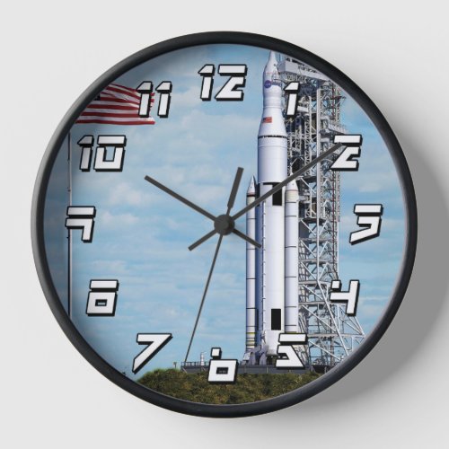 NASA SLS Space Launch System Rocket Launchpad Wall Clock