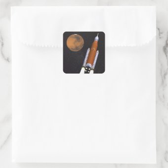 NASA SLS Space Launch System Square Sticker | Zazzle