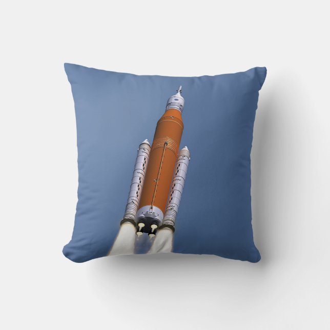 NASA SLS Space Launch System Throw Pillow (Front)