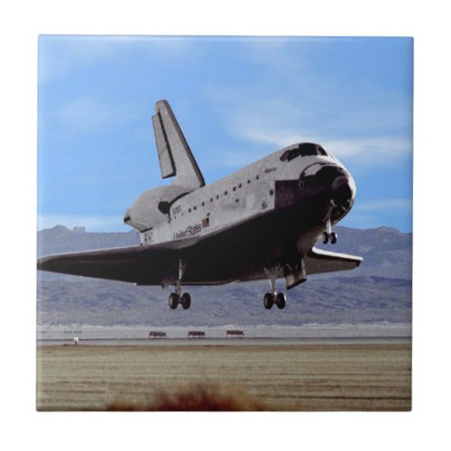 NASA Space Shuttle Atlantis Landing Edwards AFB Ceramic Tile