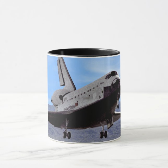 NASA Space Shuttle Atlantis Landing Edwards AFB Mug (Center)