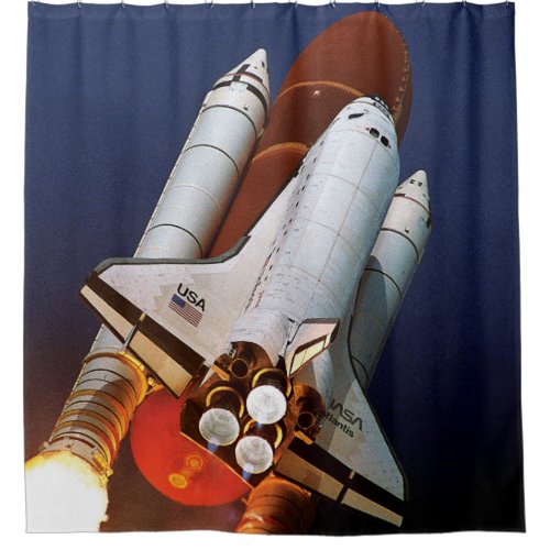 NASA Space Shuttle Atlantis Launch STS_45 Shower Curtain