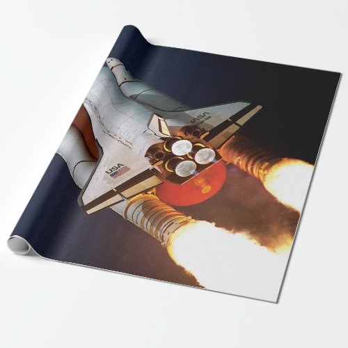NASA Space Shuttle Atlantis Launch STS_45 Wrapping Paper
