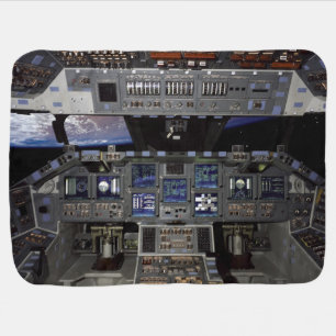 NASA Space Shuttle Cockpit Earth Orbit Window View Swaddle Blanket
