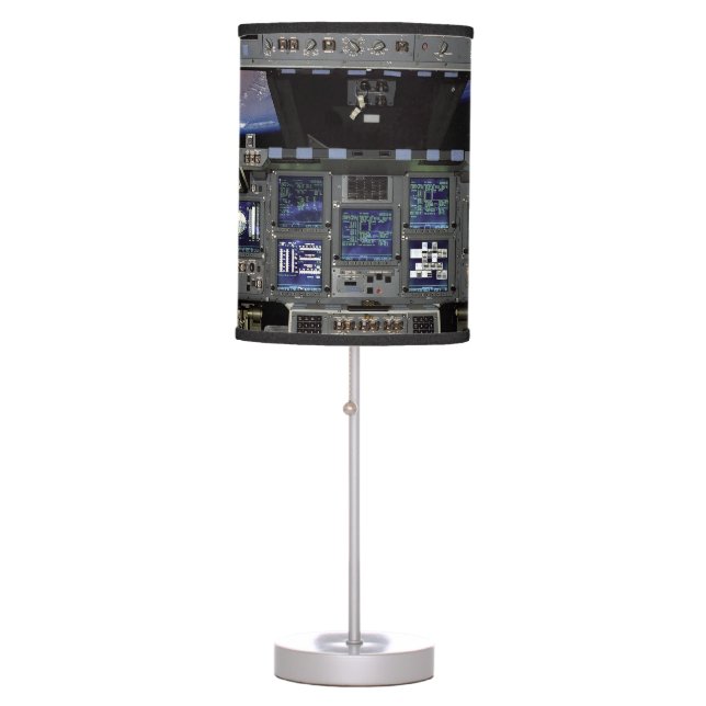 NASA Space Shuttle Cockpit Earth Orbit Window View Table Lamp (Front)