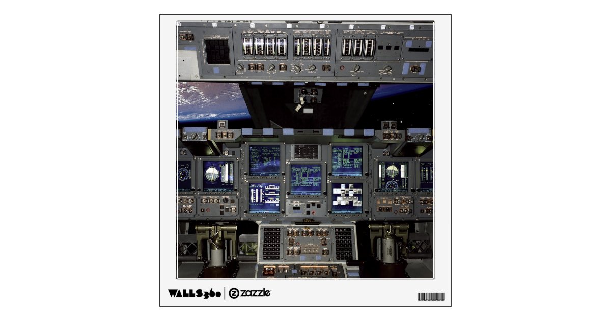 Nasa Space Shuttle Cockpit Earth Orbit Window View Wall Decal Zazzle Com