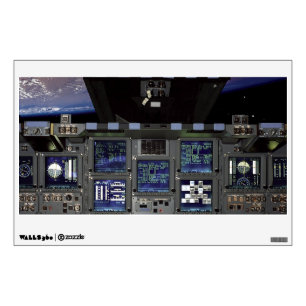 NASA Space Shuttle Cockpit Earth Orbit Window View Wall Decal