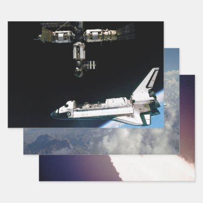 NASA Space Shuttle Photos Wrapping Paper Sheets