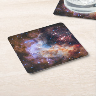 NASA Star Cluster Celestial Square Paper Coaster