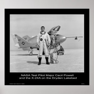 NASA Test Pilot Major Cecil Powell Poster