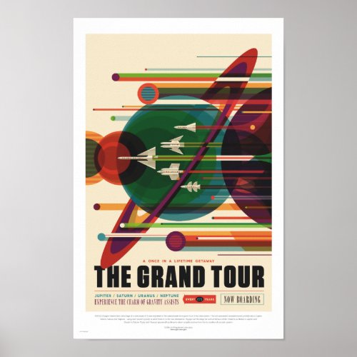 NASA _ The Grand Tour _ Retro Travel Poster