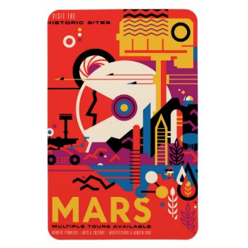 Nasa Visit Mars 4"x6" Flexible Magnet by dzynwrld at Zazzle