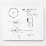 NASA Voyager Golden Record Mouse Pad<br><div class="desc">Can you read them?  You're probably an alien.</div>