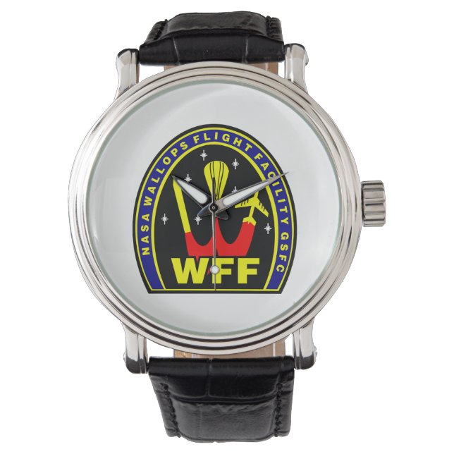 Nasa Wallops Flight Facility Insignia  Watch (Front)