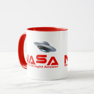 NASA With Text And UFO High Quality Mug