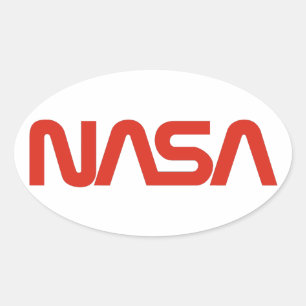 NASA Worm Logo Oval Sticker