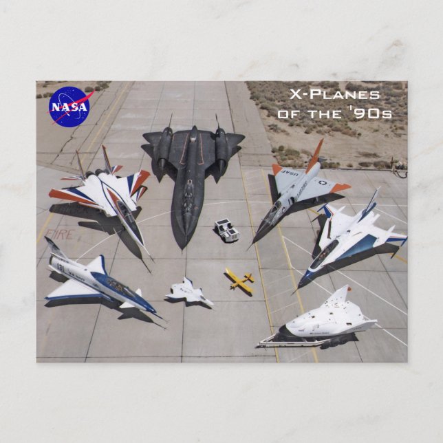 NASA X-Planes of the 1990s Postcards (Front)