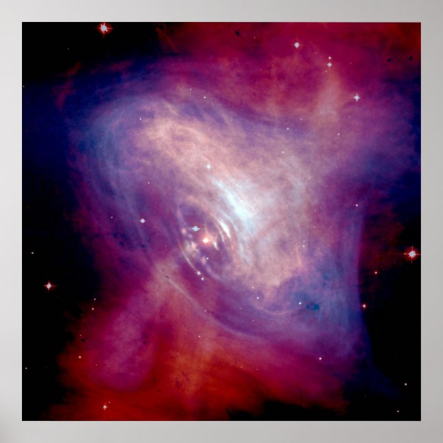 NASA - X-Ray & Optical Images of the Crab Nebula Poster (Front)