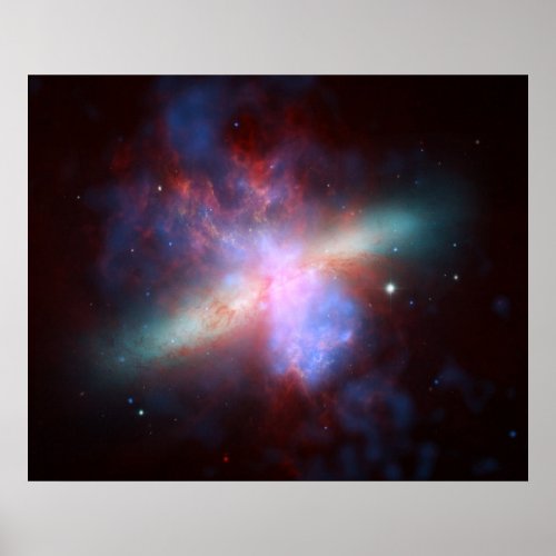 NASA _ X_ray_Visible_Infrared Image of M82 Poster