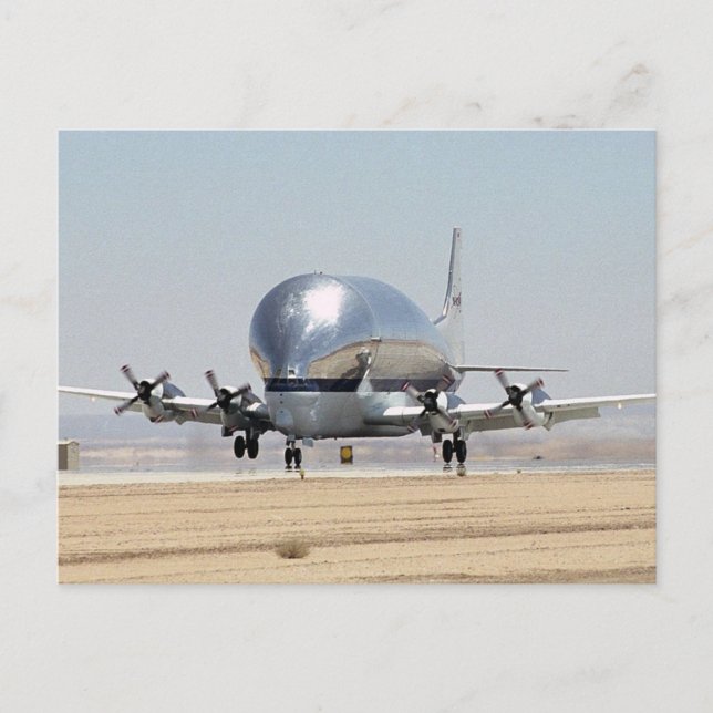 NASA's B377SGT Super Guppy Turbine cargo aircraft Postcard (Front)