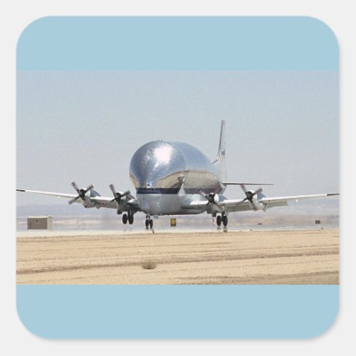 NASAs B377SGT Super Guppy Turbine cargo aircraft Square Sticker