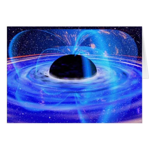 NASAs Blue Black Hole Greetings Card