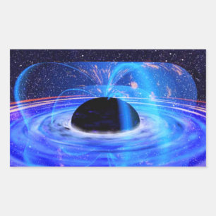 Nasa's Blue Black Hole Rectangular Sticker