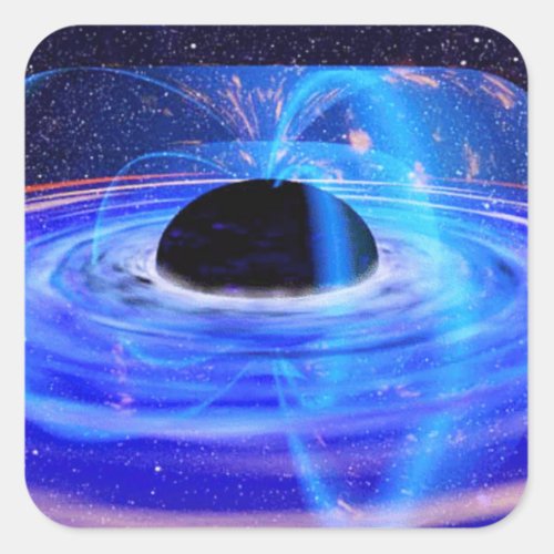 NASAs Blue Black Hole Square Sticker