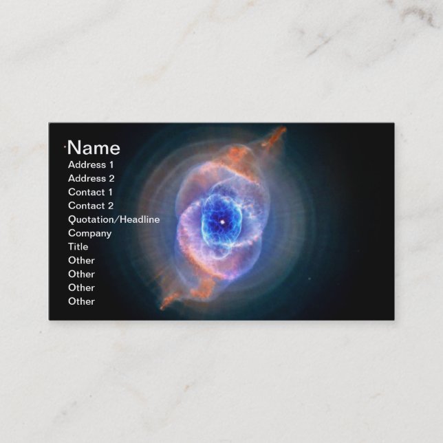 NASAs Cats eye Business Card (Front)