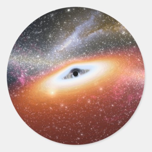 NASAs Massive Black Hole Classic Round Sticker