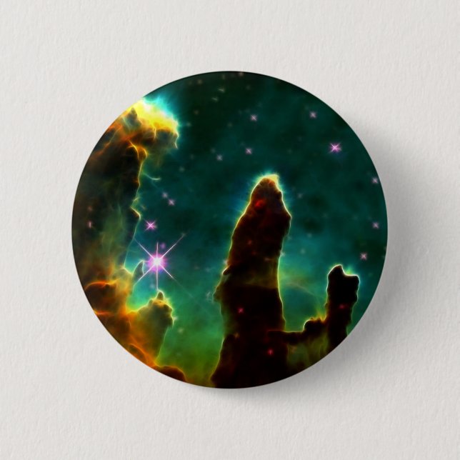 NASAs Pillars of creation Pinback Button (Front)