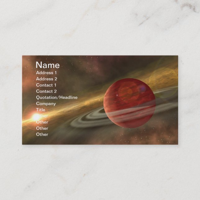 NASAs Planets and dwarf planets Business Card (Front)