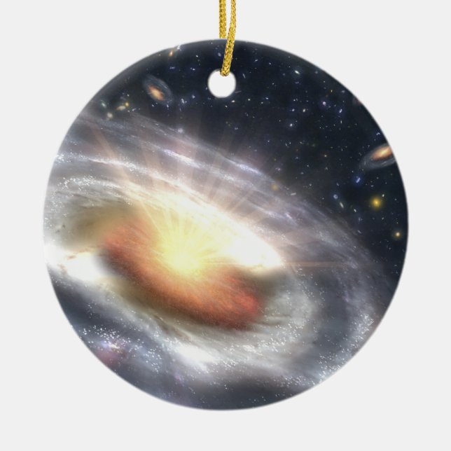 NASAs Quasar Black Hole Ceramic Ornament (Front)