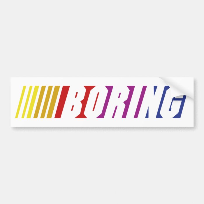 Nascar Boring Bumper Stickers