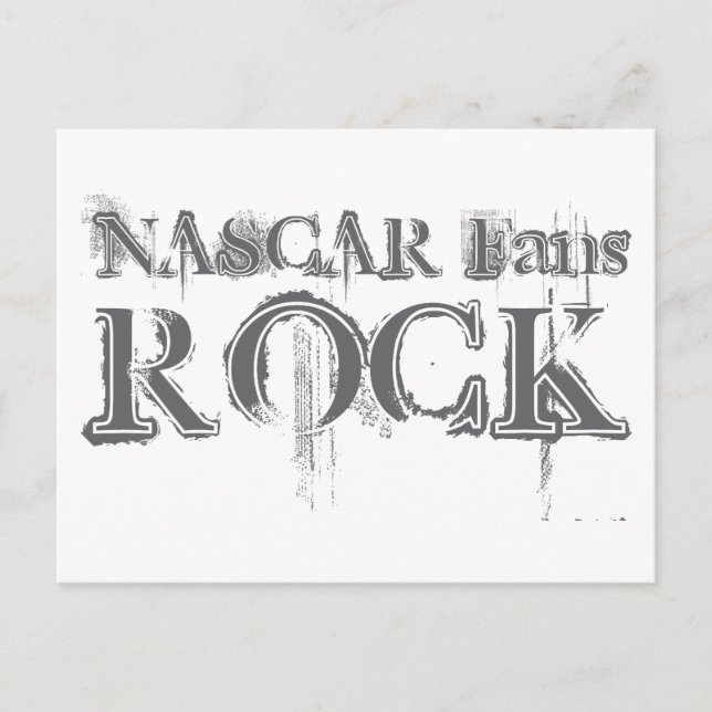 NASCAR Fans Rock Postcard (Front)