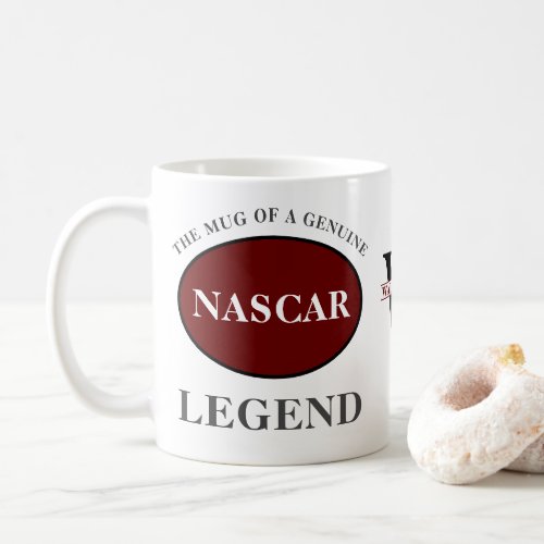 NASCAR Legend Monogram Add Your Name Birthday Coffee Mug