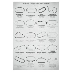 Nascar Race Tracks Metal Print