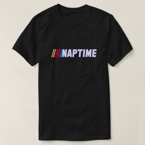 NASCAR style logo Naptime stripe shirt