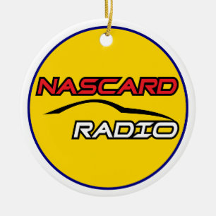 NASCARD RADIO Ceramic Circle Ornament