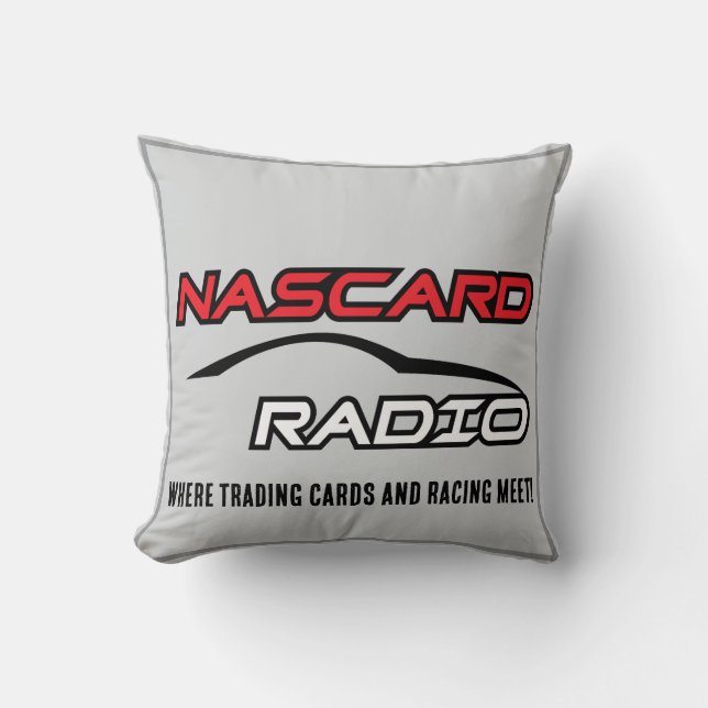 NASCARD RADIO Man Cave Pillow (Front)