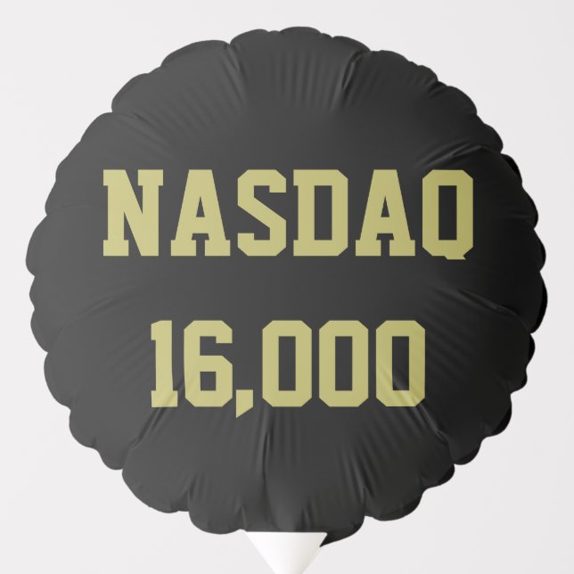 NASDAQ 16000 Stock Market Celebration Balloon (Front)