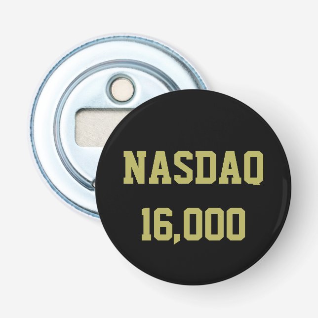 NASDAQ 16000 Stock Market Celebration Bottle Opener (Front)