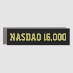 NASDAQ 16000 Stock Market Celebration Car Magnet