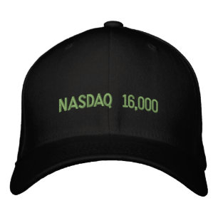 NASDAQ 16000 Stock Market Celebration Embroidered Baseball Cap