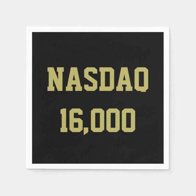 NASDAQ 16000 Stock Market Celebration Napkins (Front)
