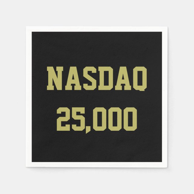 NASDAQ 25000 Stock Market Celebration Napkins (Front)