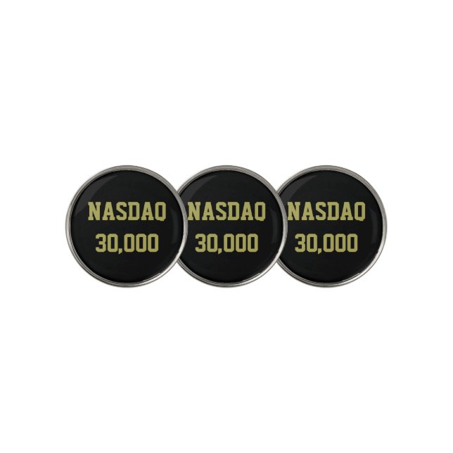 NASDAQ 30000 Stock Market Celebration Golf Ball Marker (3 Up)