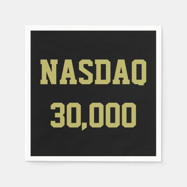 NASDAQ 30000 Stock Market Celebration Napkins (Front)