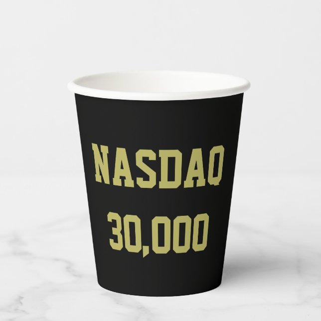 NASDAQ 30000 Stock Market Celebration Paper Cups (Front)