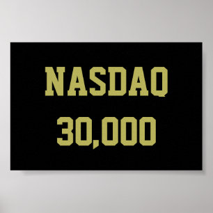 NASDAQ 30000 Stock Market Celebration Poster